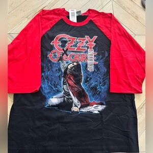 NWT Vintage Ozzy Blizzard of Ozz 3/4 length shirt